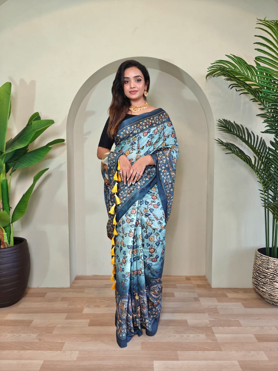Pure Malai Cotton Kalamkari Saree (12)