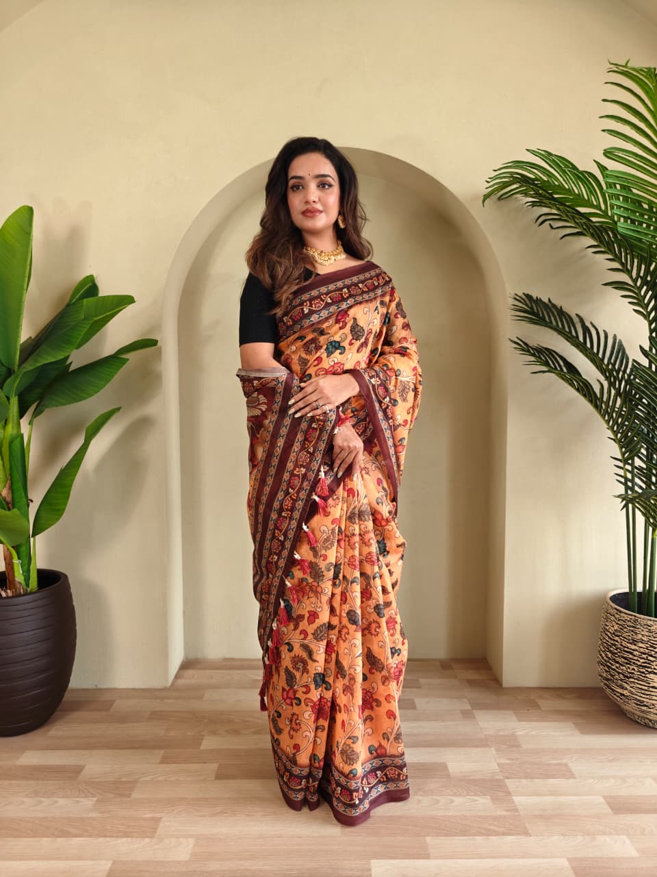 Pure Malai Cotton Kalamkari Saree (3)