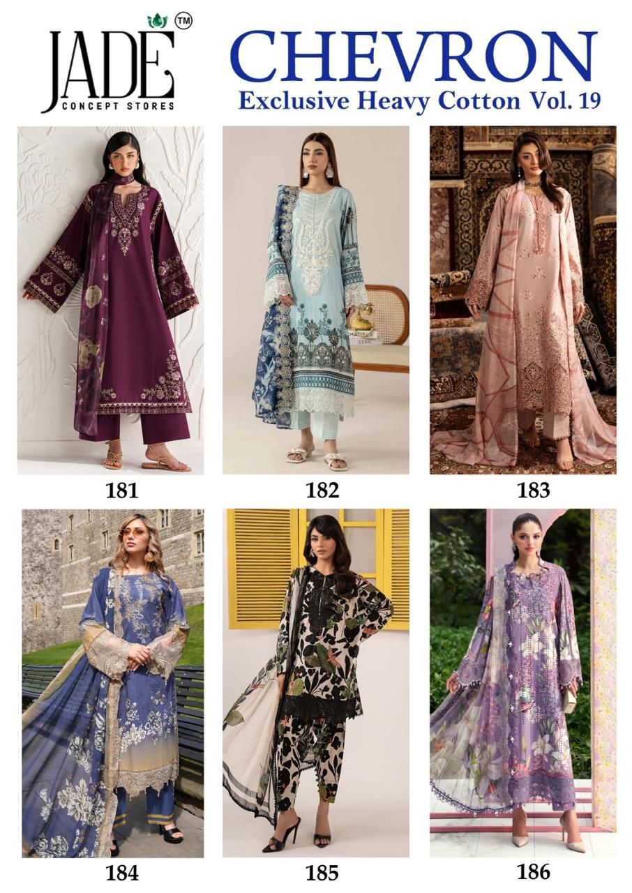 Jade Chevron Vol 19 Excusive Heavy Lawn Printed Suit (10)