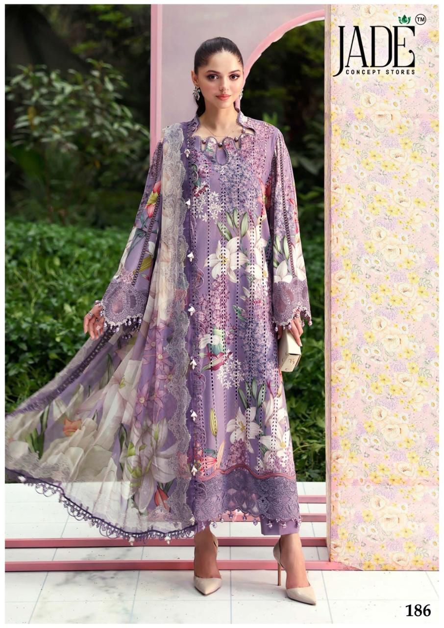 Jade Chevron Vol 19 Excusive Heavy Lawn Printed Suit (2)