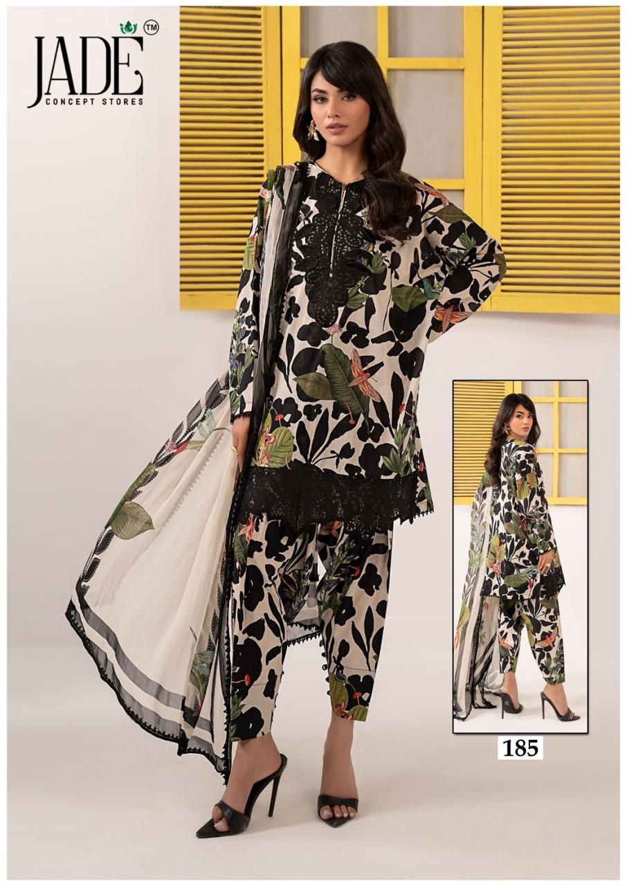 Jade Chevron Vol 19 Excusive Heavy Lawn Printed Suit (4)