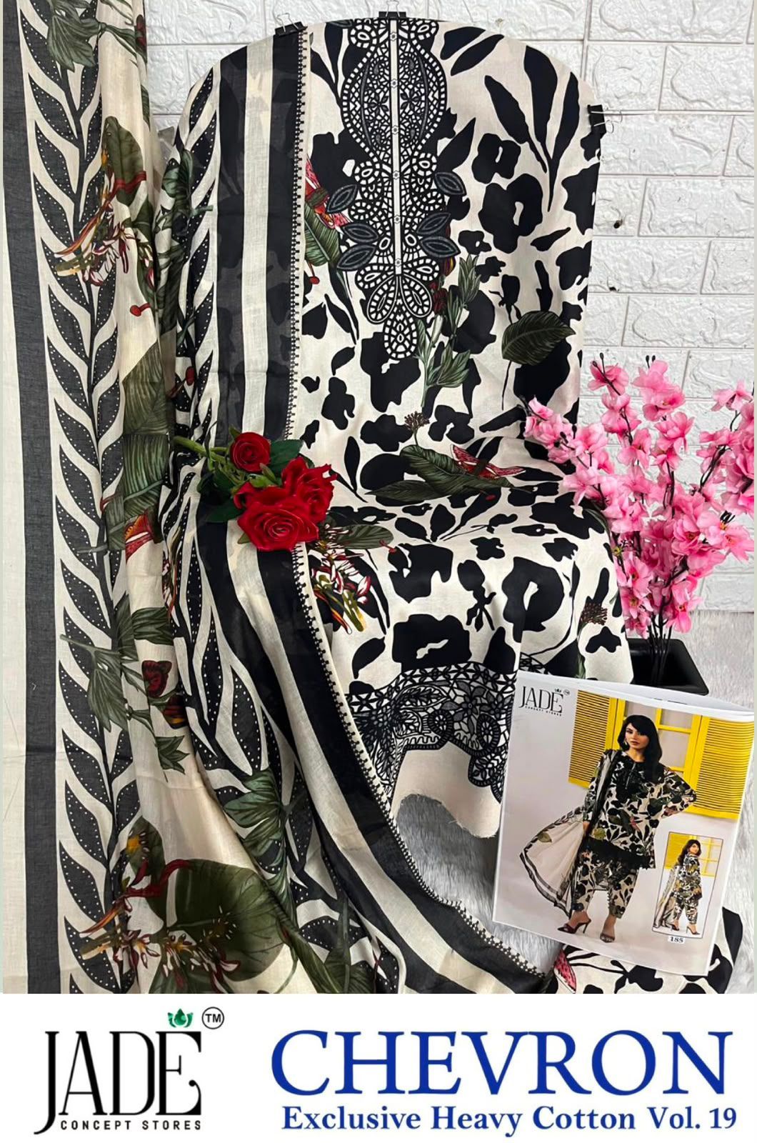 Jade Chevron Vol 19 Excusive Heavy Lawn Printed Suit (7)