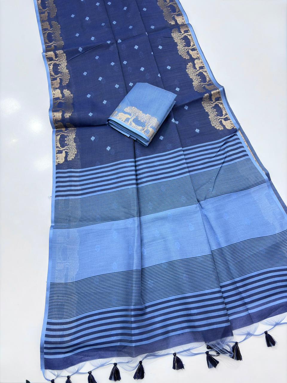 Premium Khadi Raw Silk Saree Wholesale Price (1)