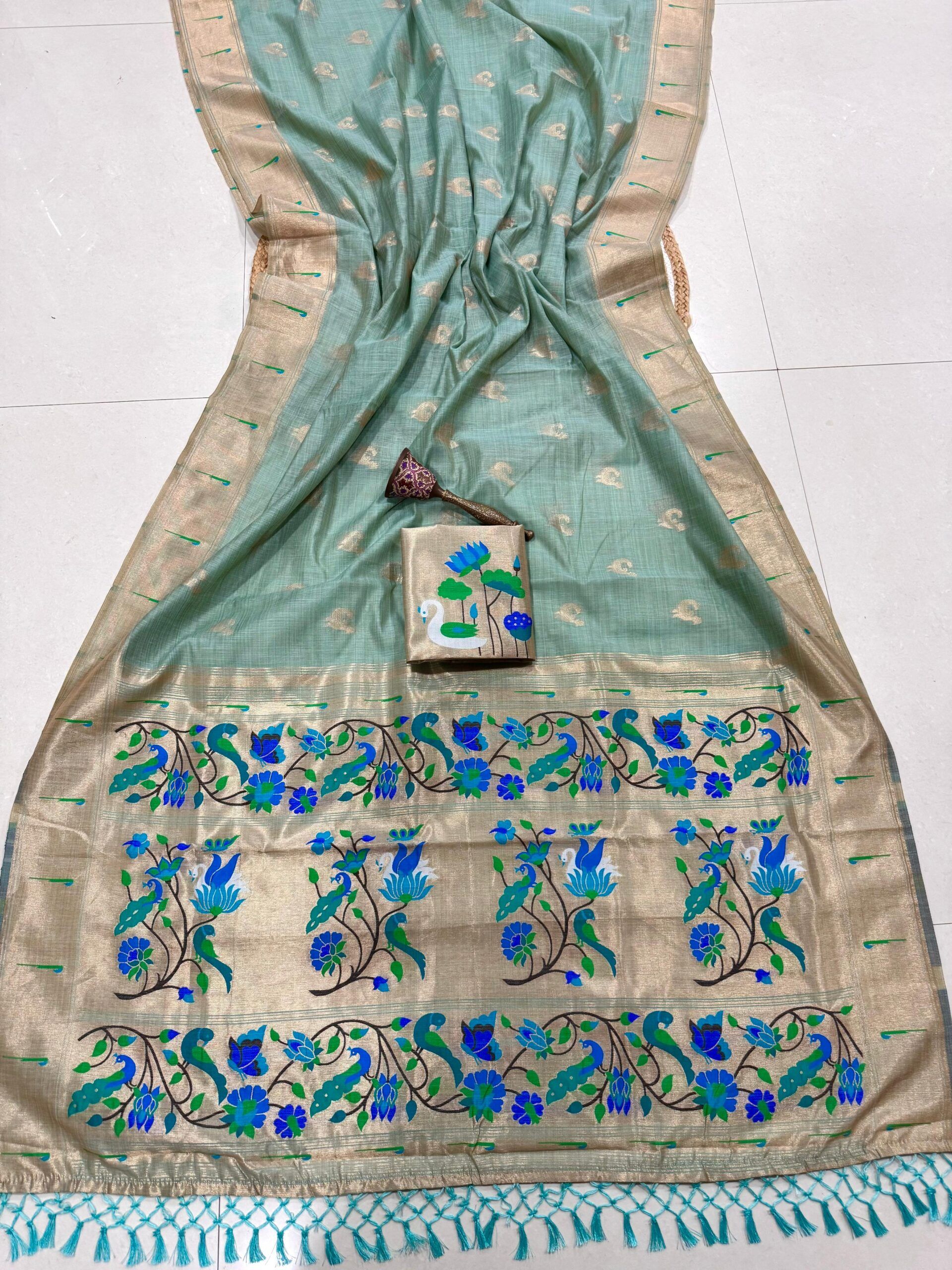 Soft Soft Moga Cotton Paithani Saree (17)