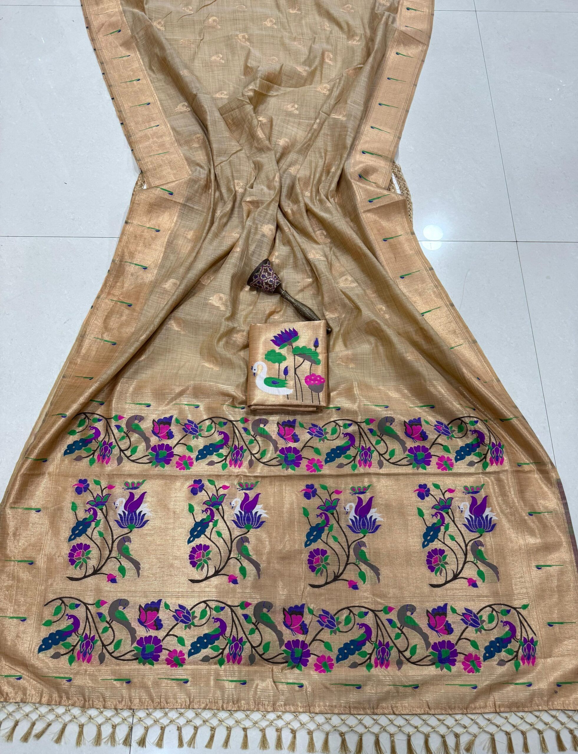 Soft Soft Moga Cotton Paithani Saree (2)