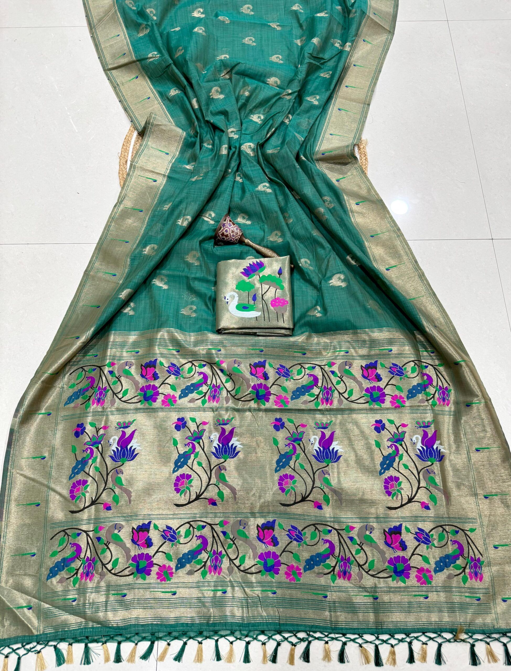 Soft Soft Moga Cotton Paithani Saree (3)