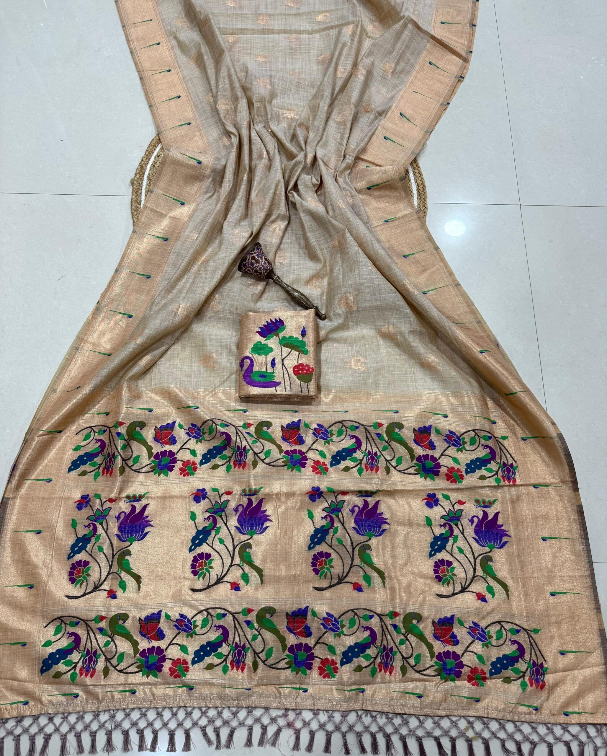 Soft Soft Moga Cotton Paithani Saree (5)
