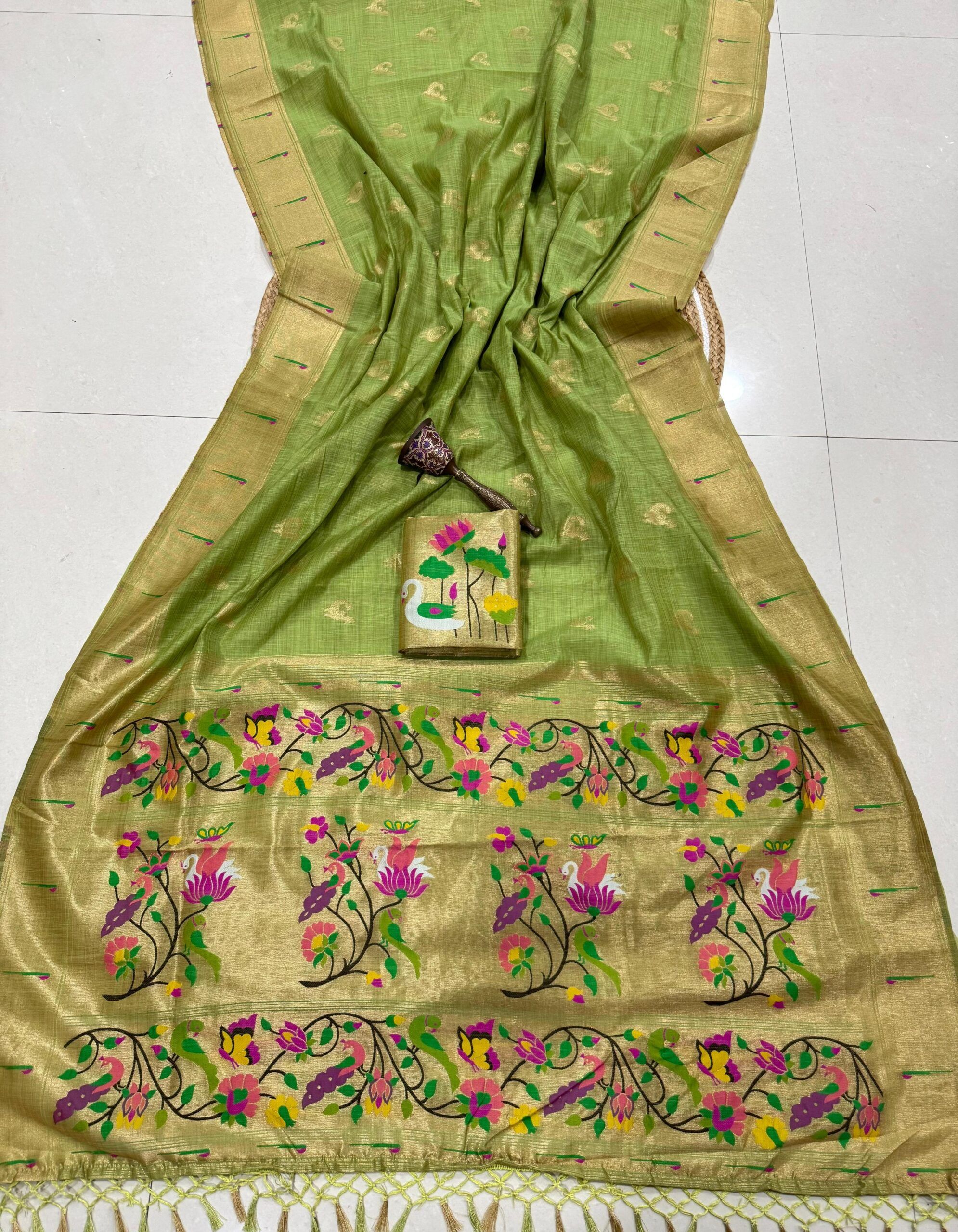 Soft Soft Moga Cotton Paithani Saree (7)