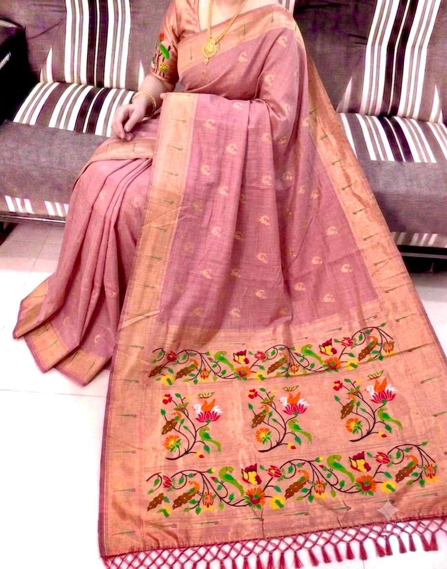 Soft Soft Moga Cotton Paithani Saree (8)