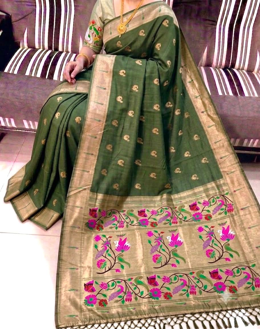 Soft Soft Moga Cotton Paithani Saree (9)