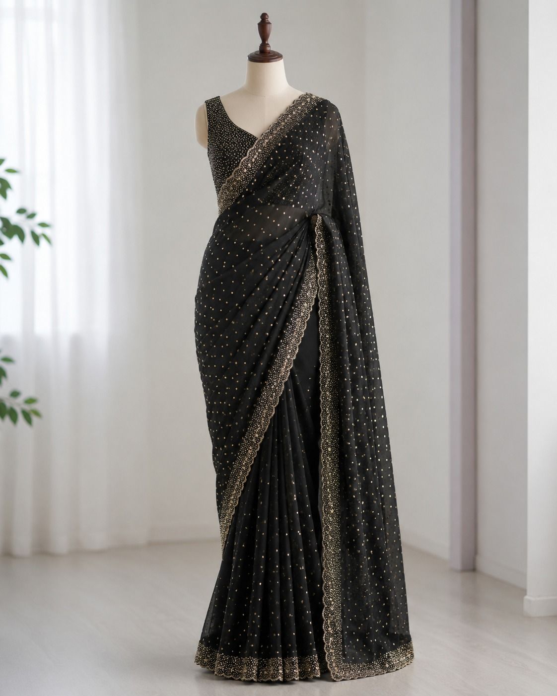 Space Silk With Butti Jarkhan Work Saree (14)
