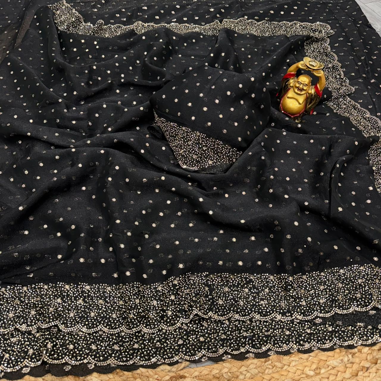 Space Silk With Butti Jarkhan Work Saree (6)