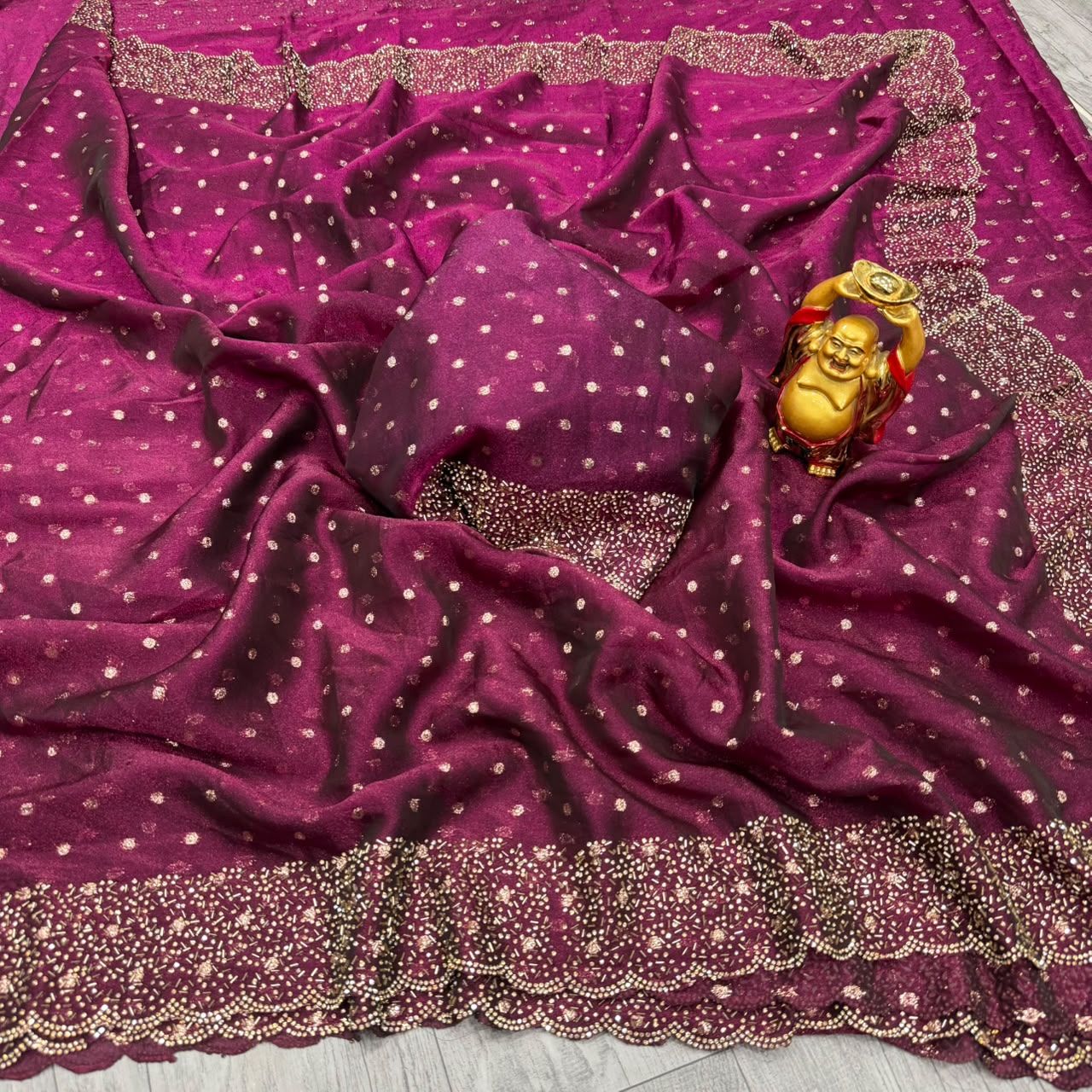 Space Silk With Butti Jarkhan Work Saree (7)