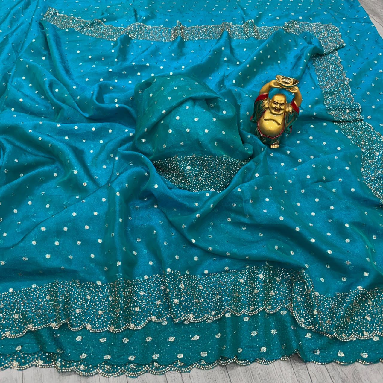 Space Silk With Butti Jarkhan Work Saree (9)