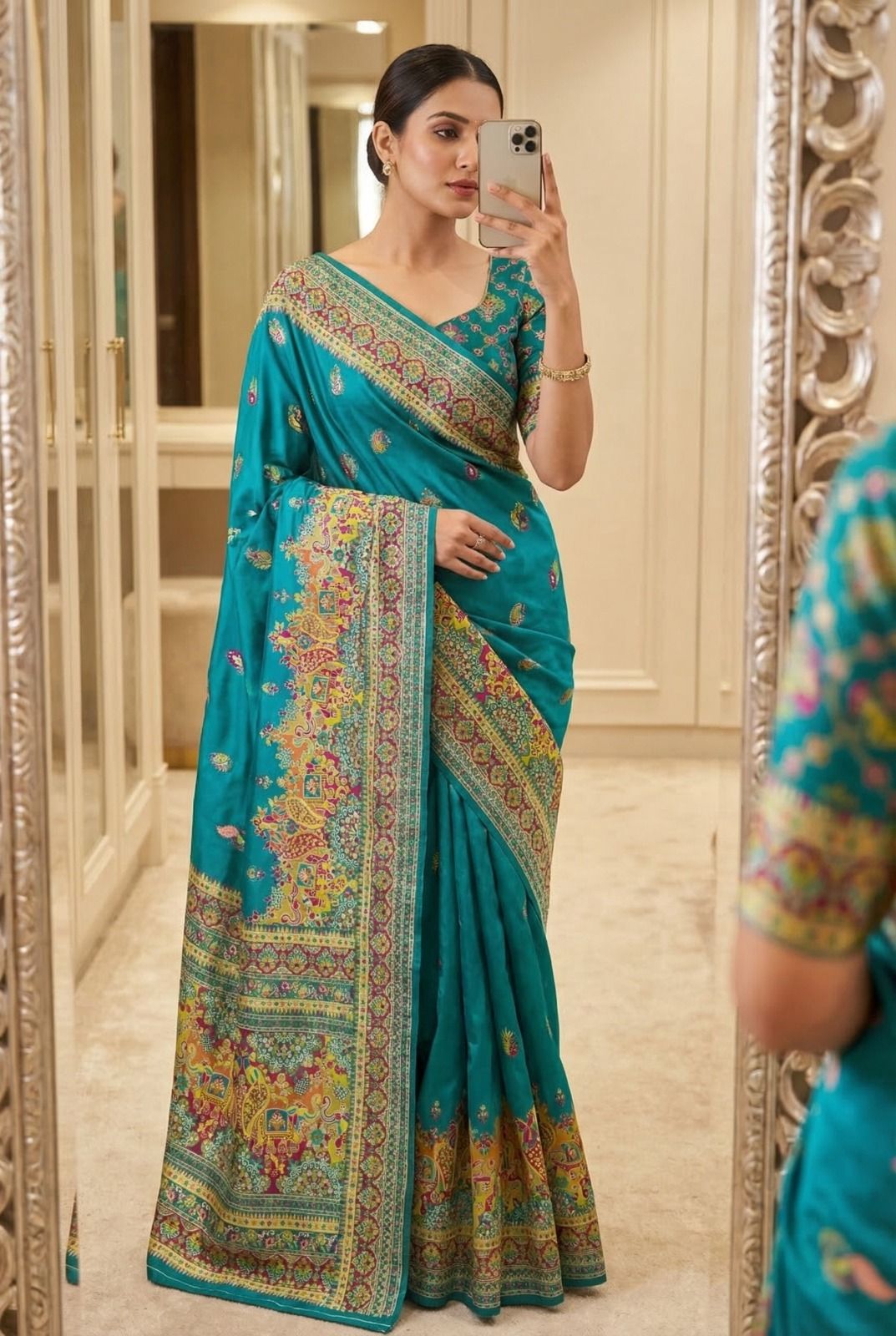 Stunning Pashmina Silk Saree Wholesale Price (1)