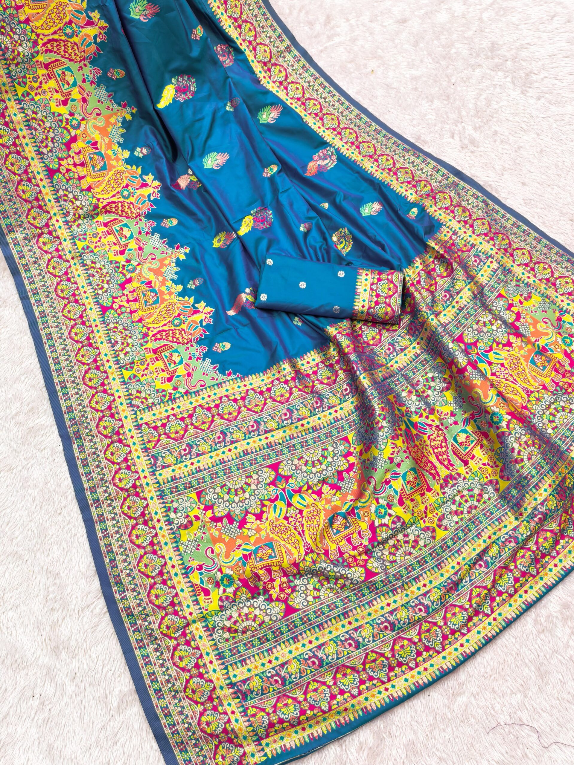 Stunning Pashmina Silk Saree Wholesale Price (10)