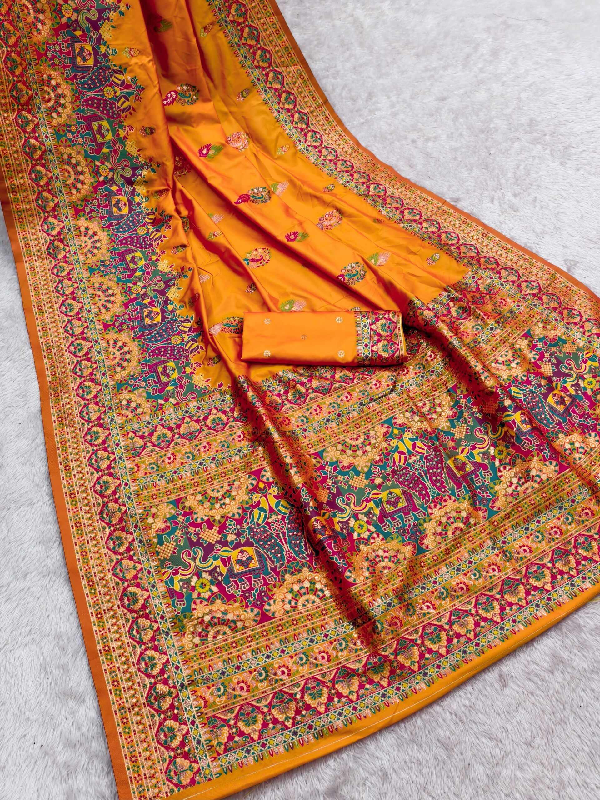 Stunning Pashmina Silk Saree Wholesale Price (11)
