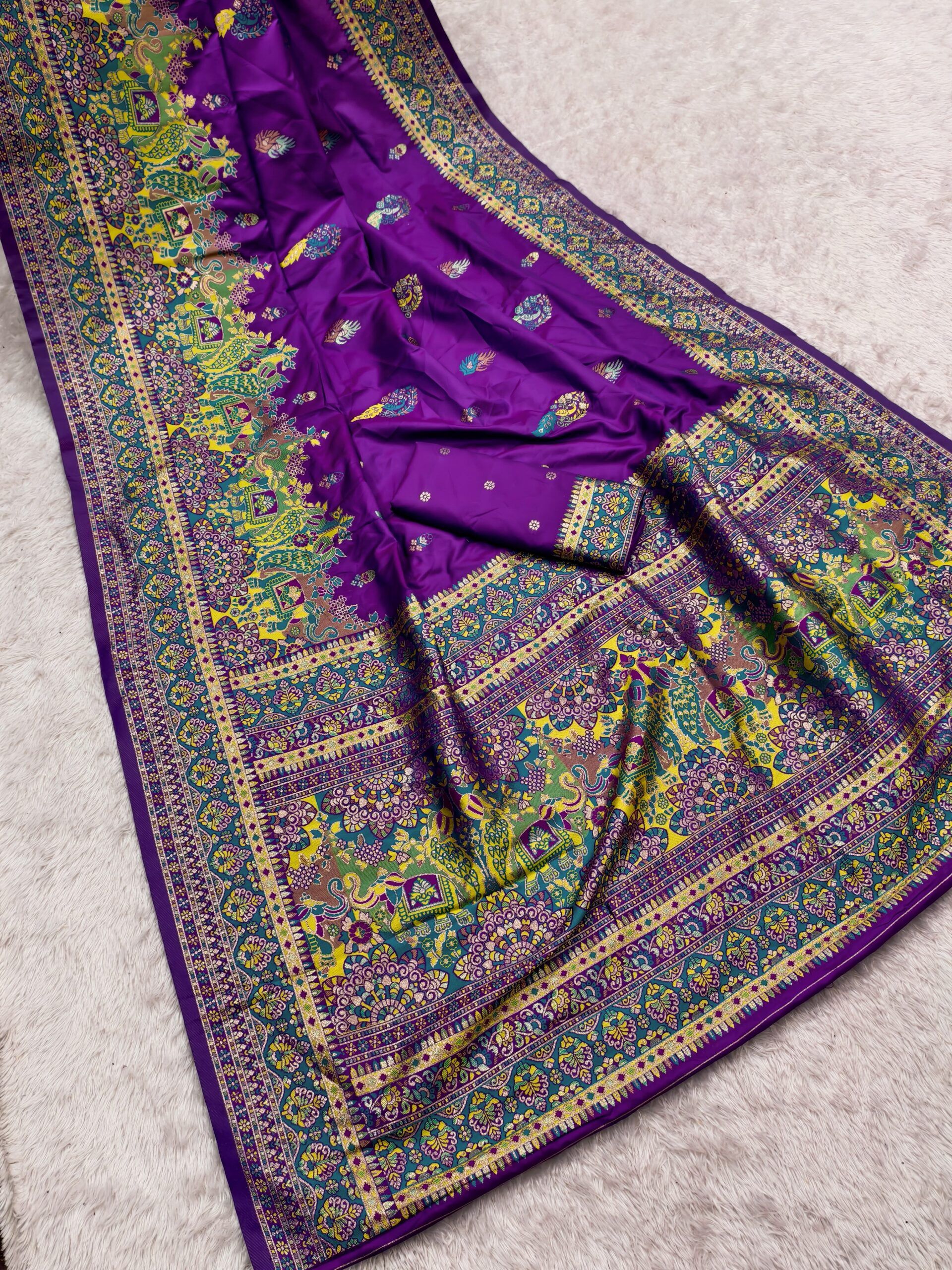 Stunning Pashmina Silk Saree Wholesale Price (12)