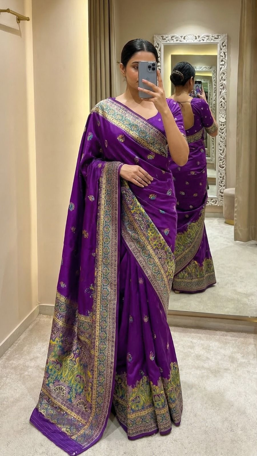 Stunning Pashmina Silk Saree Wholesale Price (14)