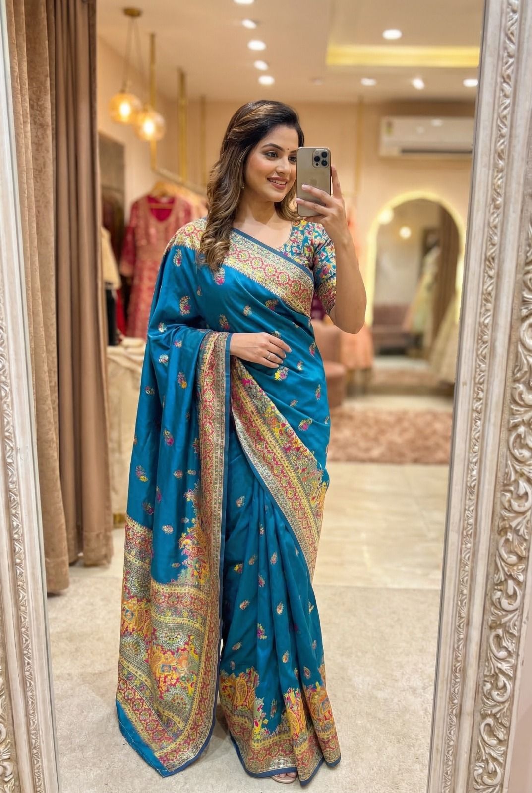Stunning Pashmina Silk Saree Wholesale Price (3)