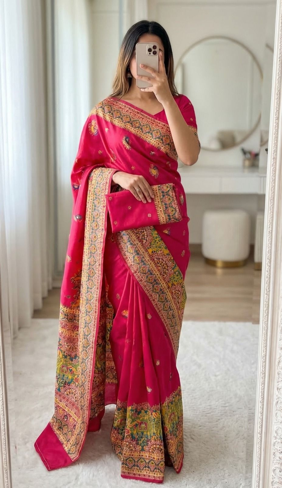 Stunning Pashmina Silk Saree Wholesale Price (4)