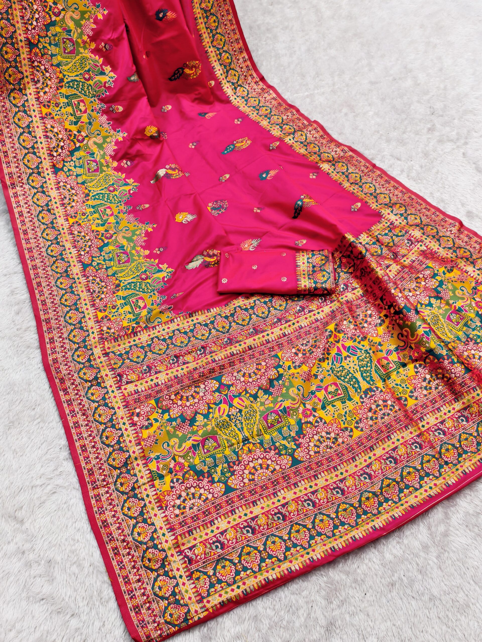 Stunning Pashmina Silk Saree Wholesale Price (5)