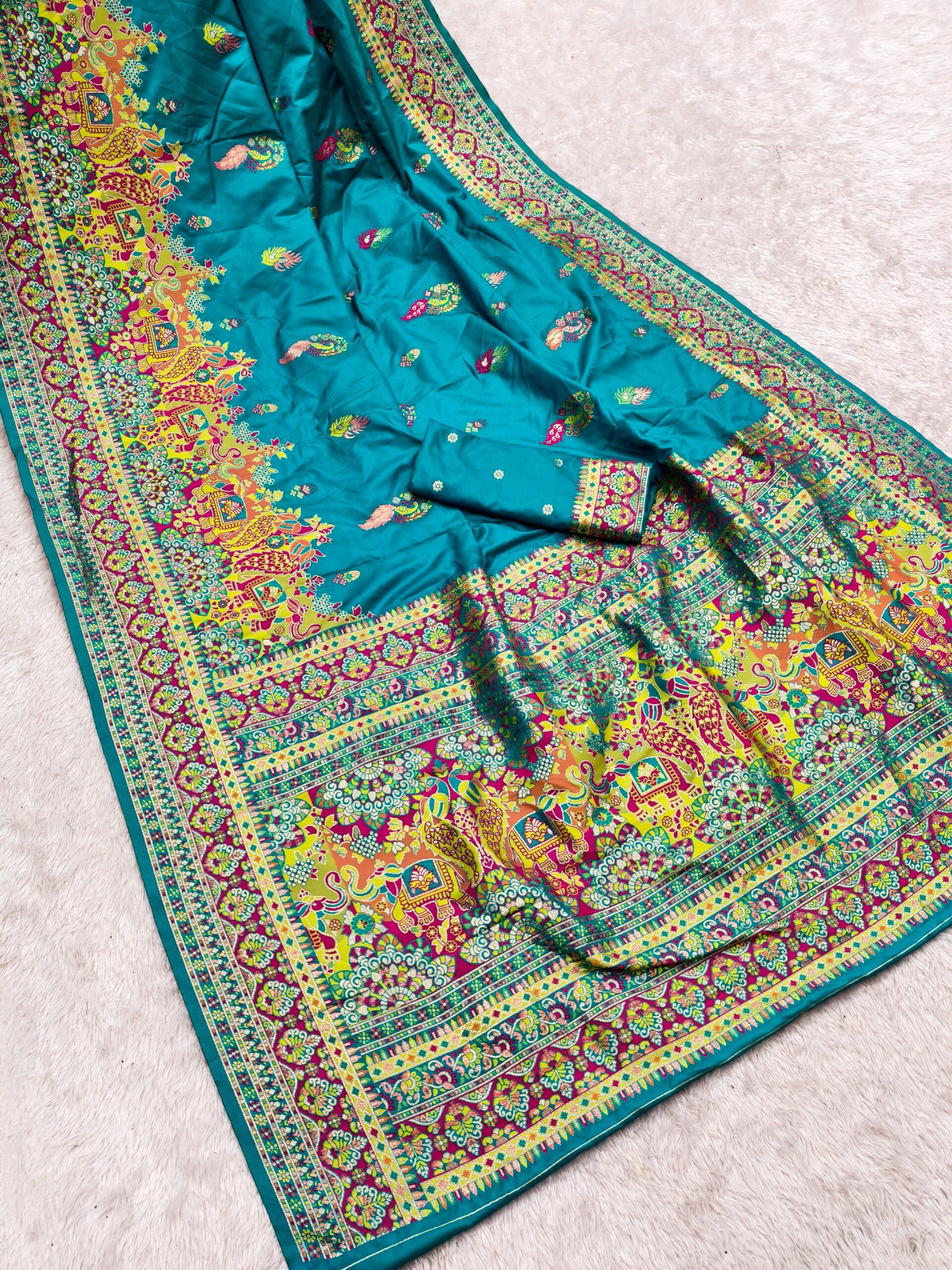 Stunning Pashmina Silk Saree Wholesale Price (8)