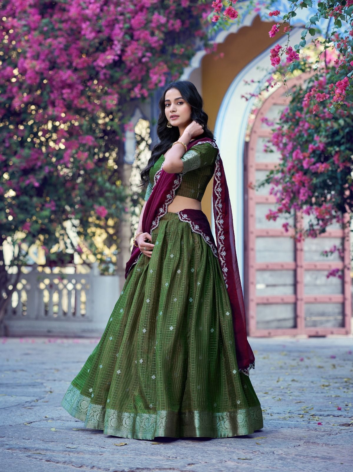 Traditional Zari Weaving Choli Wholesale Price (3)