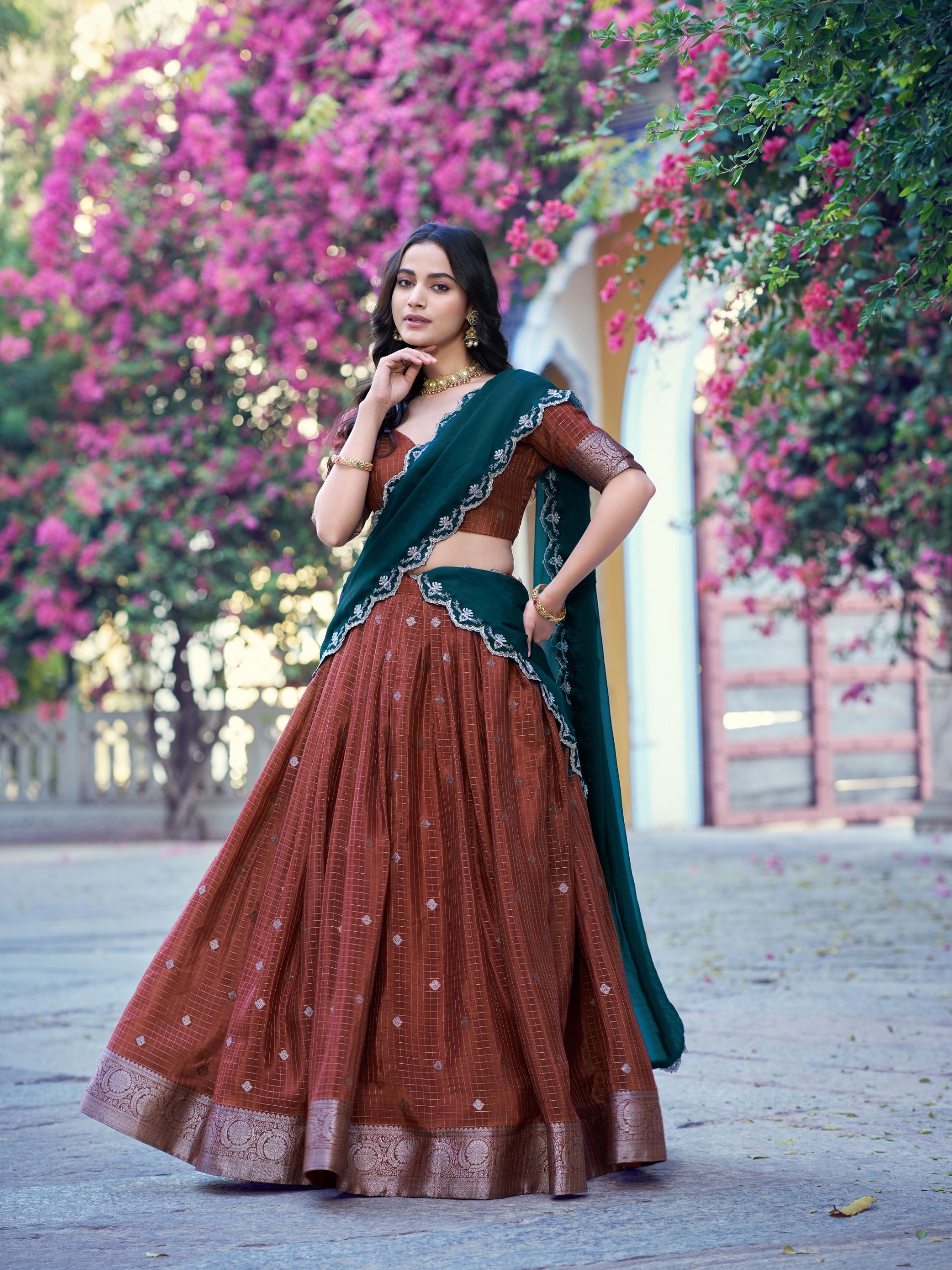 Traditional Zari Weaving Choli Wholesale Price (9)